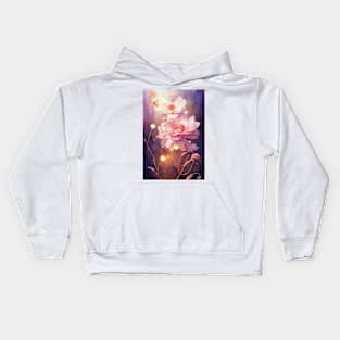 Watercolor steampunk flowers Kids Hoodie